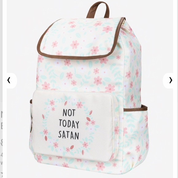HOT TOPIC Not Today Satan DRAWSTRING BACKPACK! - Picture 2 of 4